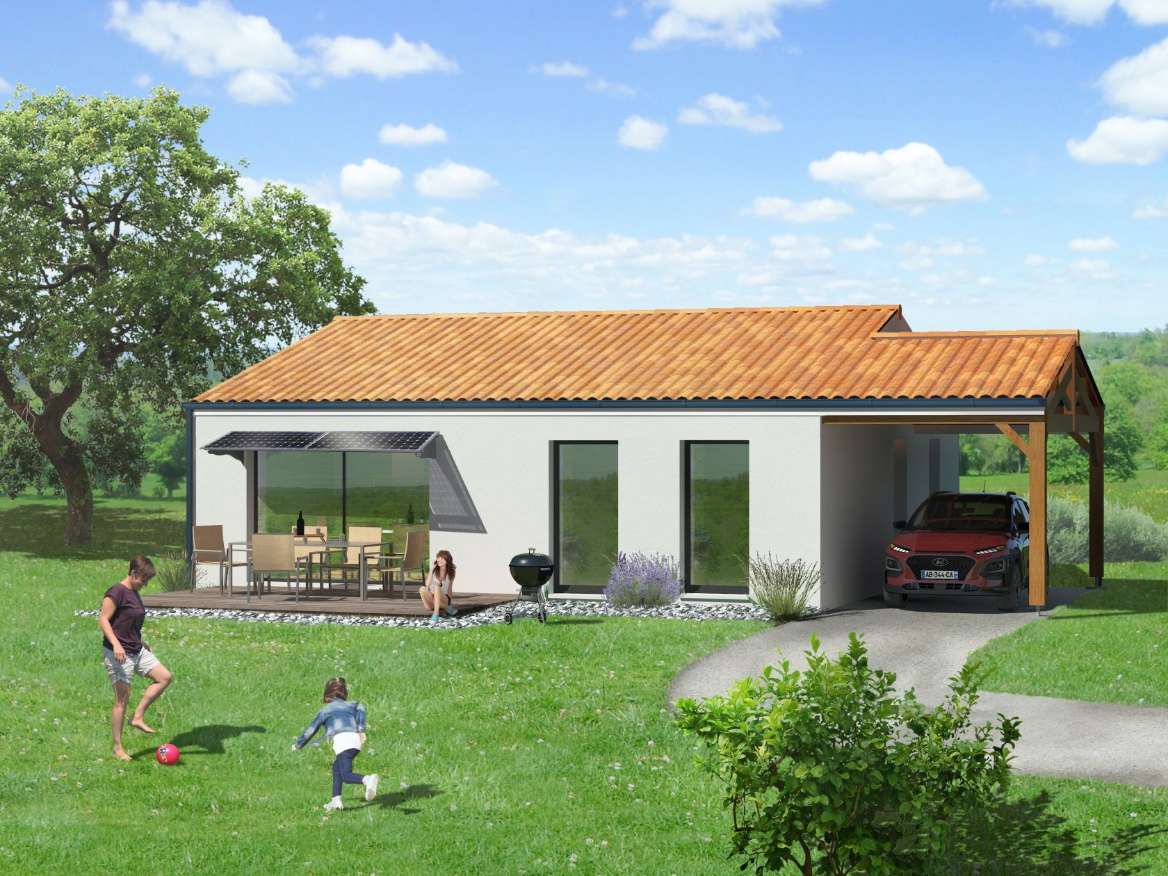 Projet de construction d'une maison 89.33 m² avec terrain à AIGREFEUILLE-D'AUNIS (17)