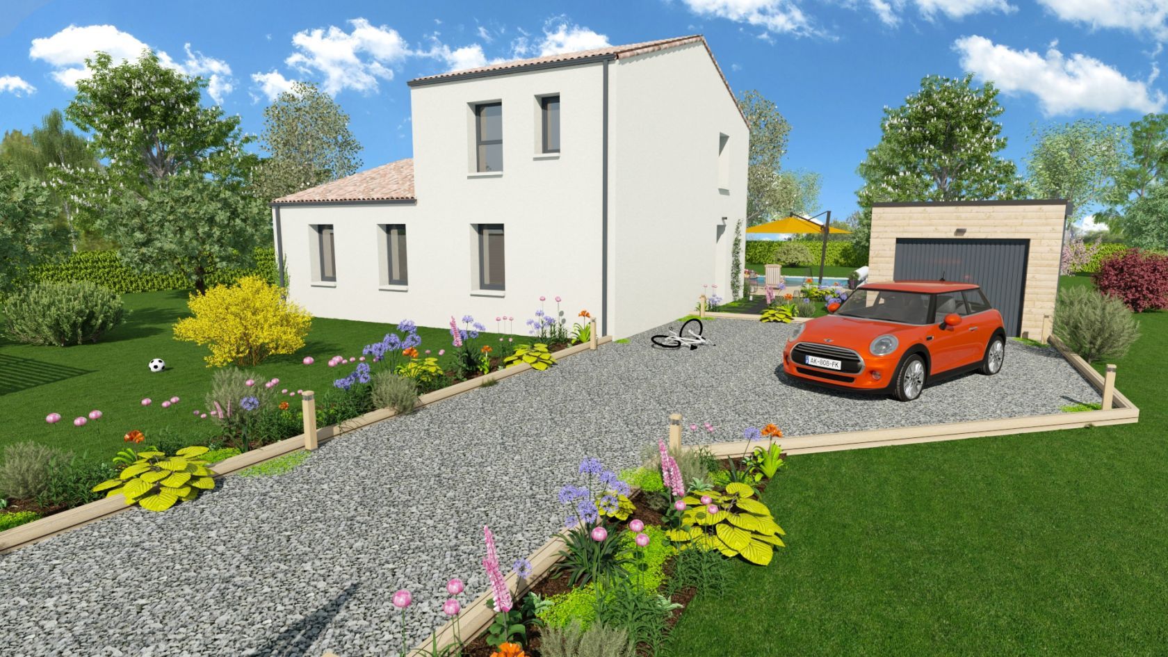 Projet de construction d'une maison 110.54 m² avec terrain à SAINT-PRIEST-BRAMEFANT (63)