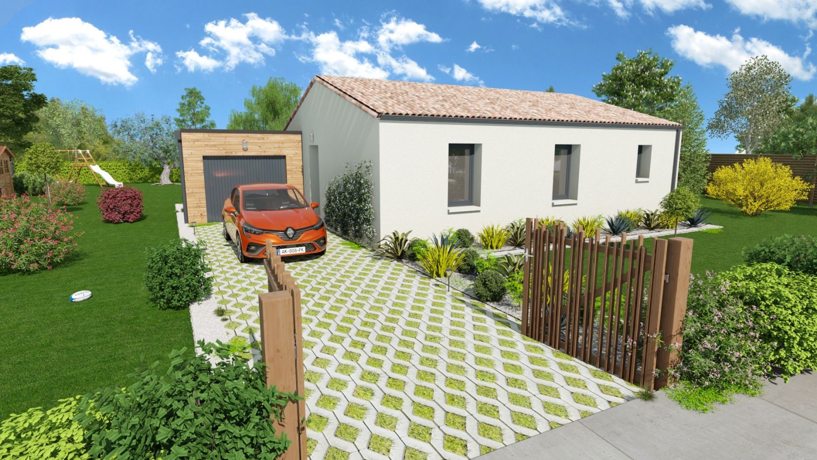 Projet de construction d'une maison 69.93 m² avec terrain à TONNAY-BOUTONNE (17)