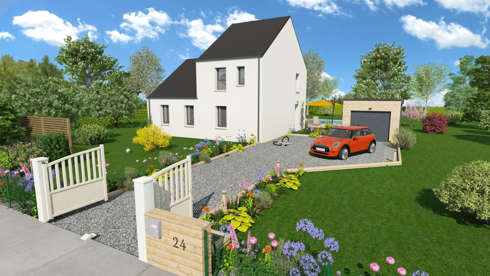 Projet de construction d'une maison 110.54 m² avec terrain à FRENOUVILLE (14)